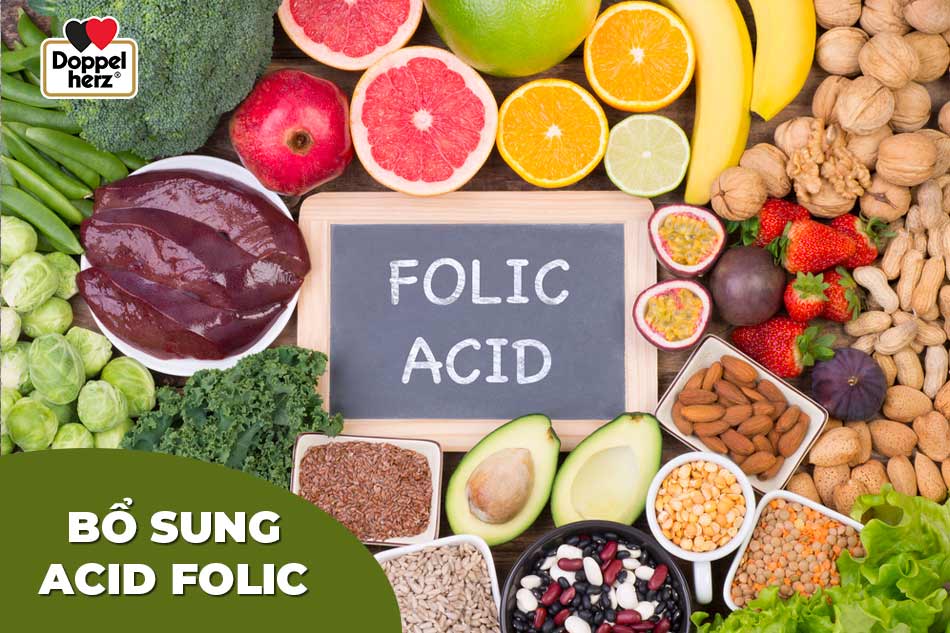 Acid folic có trong thực phẩm nhưng thường sẽ không đủ cho nhu cầu của mẹ bầu