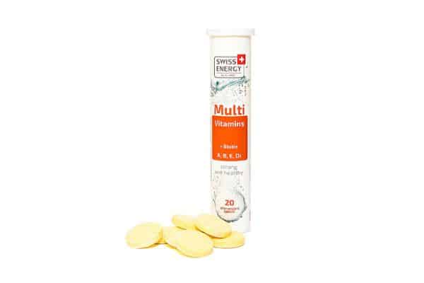 hêm một sản phẩm viên sủi rất được yêu thích trong danh sách vitamin tổng hợp tốt nhất là Multivitamins + Biotin Swiss Energy