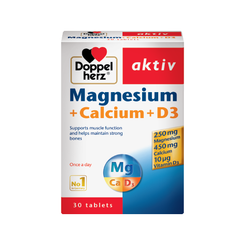 Thực phẩm bảo vệ sức khỏe Magnesium + Calcium + D3 (30 viên)