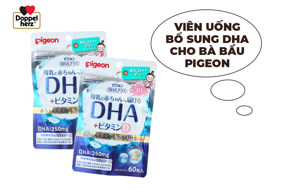 Viên uống bổ sung DHA cho bà bầu Pigeon
