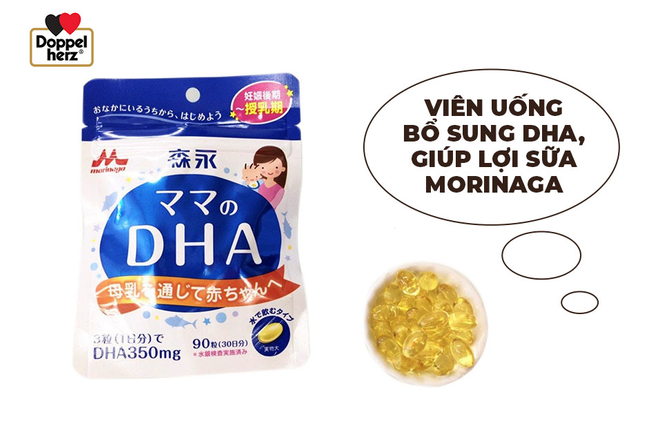 Viên uống bổ sung DHA, giúp lợi sữa Morinaga  