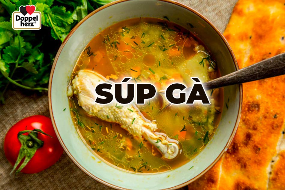 Rau củ cùng thịt gà trong súp có khá đầy đủ các chất và vitamin cần thiết
