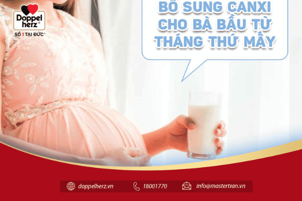 Bổ sung canxi cho bà bầu từ tháng thứ mấy