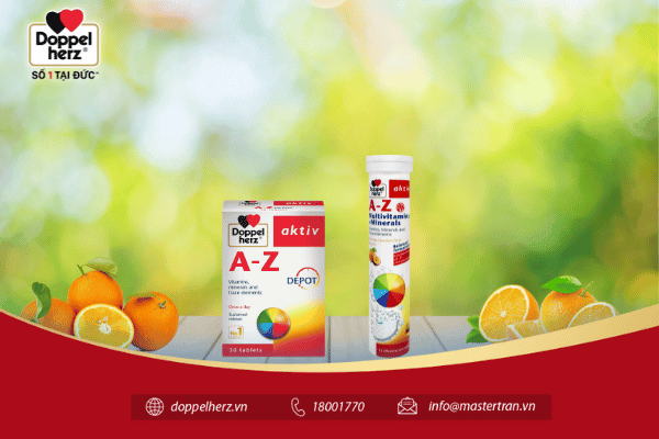 A-Z Fizz và A-Z Depot là hai trong số các sản phẩm bổ sung vitamin và khoáng chất tăng cường hệ miễn dịch nổi trội của thương hiệu Doppelherz