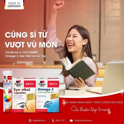 Bộ 3 vi chất đồng hành cùng sĩ tử vượt vũ môn
