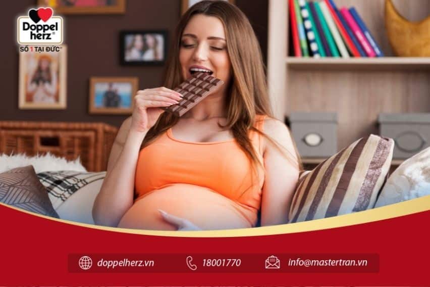 Chocolate đen là thực phẩm giàu sắt rất tốt cho bà bầu