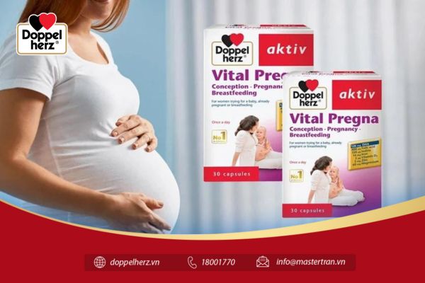Mẹ bầu nên bổ sung các chất dinh dưỡng từ Vital Pregna Doppelherz bên cạnh uống nước mía