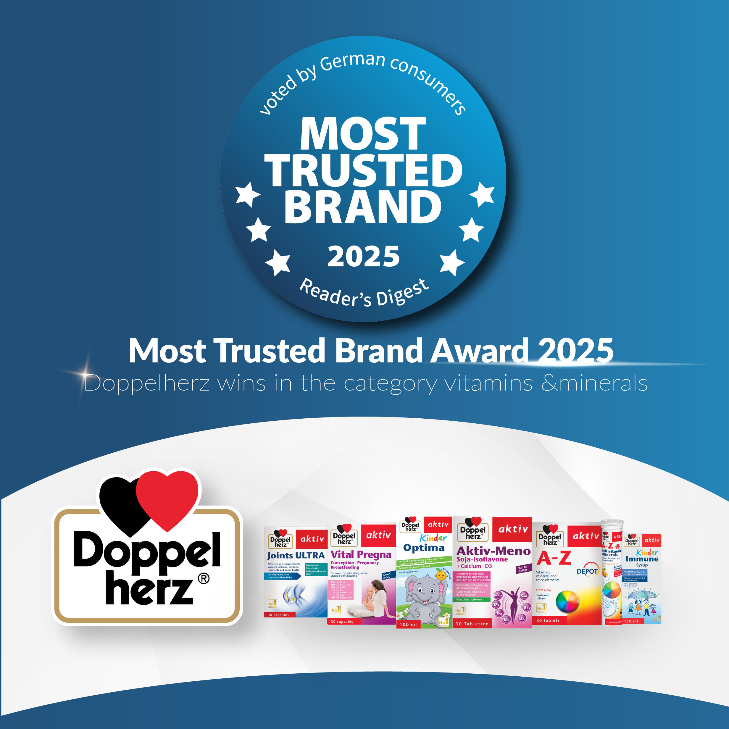 Doppelherz tiếp tục khẳng định vị thế với giải thưởng Most Trusted Brand 2025