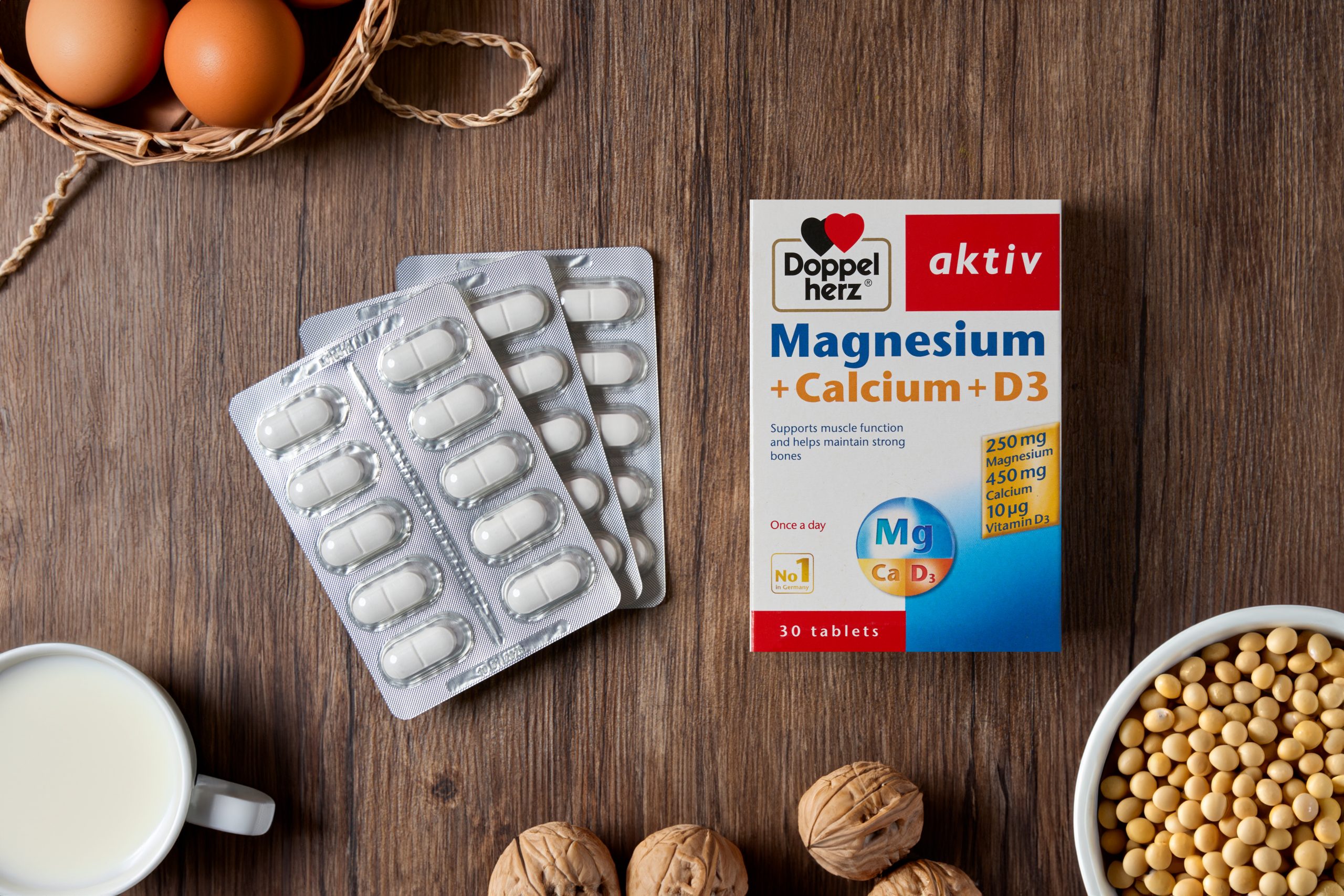 Doppelherz Magnesium Calcium D3 giải quyết đau mỏi vay gáy từ gốc