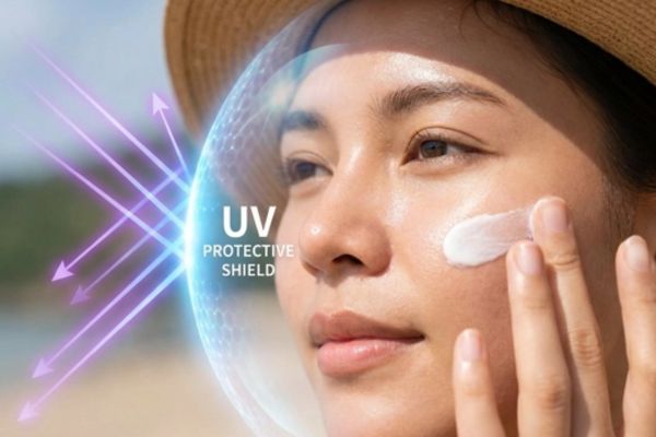 dùng kem chống nắng bảo vệ da đàn hồi