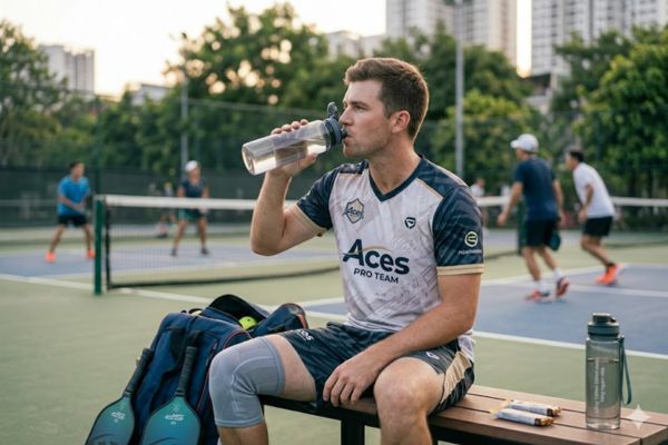 duy trì đủ nước khi chơi pickleball